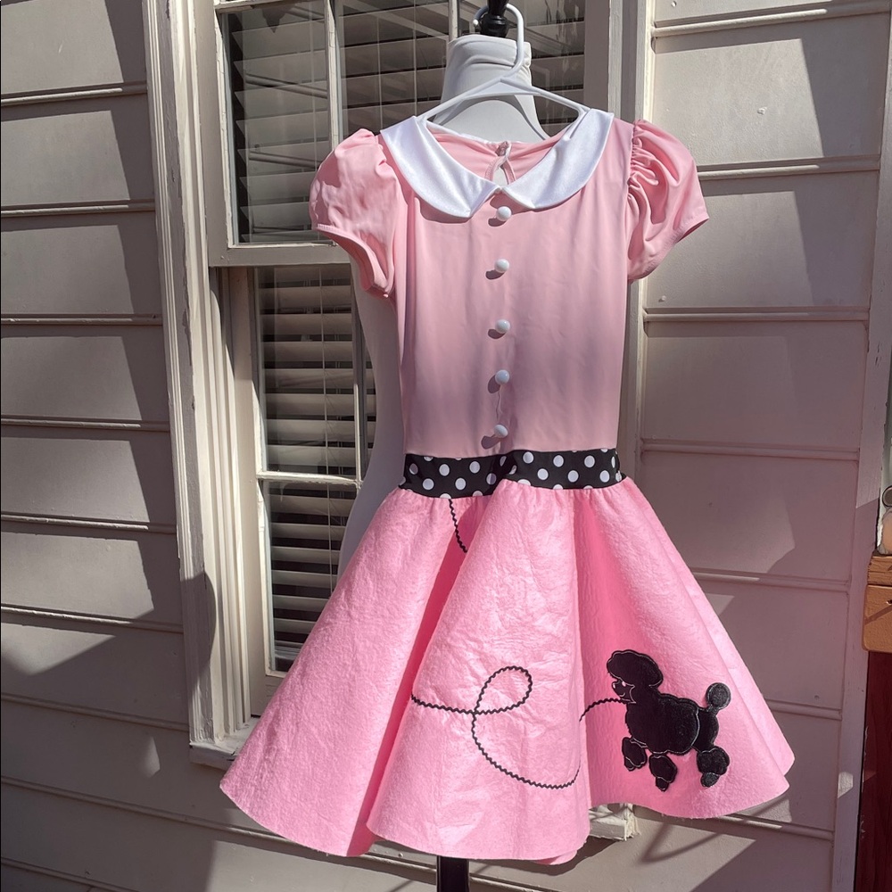 Weissman Adult PINK Hound Dog Dance Costume, Poodle Skirt Costume Size SA
